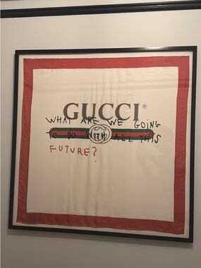 Gucci Framed Graphic Silk Scarf — NYC PICKUP ONLY